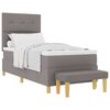 vidaXL Box spring seng med pude Gr&aring;brun 200 x 80 cm Stof
