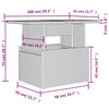 vidaXL havebord med glastop 100x55x73 cm polyrattan sort