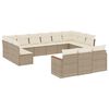 vidaXL sofas&aelig;t til haven 13 dele med hynder polyrattan beige