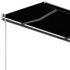 vidaXL markise med stolper 3x2,5 m manuel betjening antracitgr&aring;