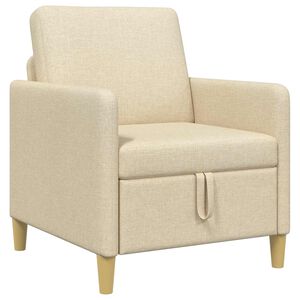 vidaXL Sofa med opbevaring Cremefarvet 72 x 78 x 87 cm Polyester