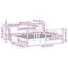 vidaXL seng med reol uden madras 180x200 cm massivt fyrretr&aelig;