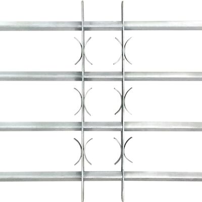 vidaXL justérbart gitter til vinduer m. 4 tværstænger 700-1050 mm