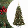 vidaXL Kunstigt juletr&aelig; med julekugle 150 cm 150 LED'er Varm hvid