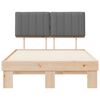 vidaXL Sengestel med Polstret Hovedgavl Lysegr&aring; 120 x 190 cm