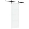 vidaXL Skyded&oslash;r Hvid og sort 83 x 232 cm Massivt fyrretr&aelig;