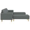 vidaXL Stue Sofa 3 pcs M&oslash;rkegr&aring; Polyester