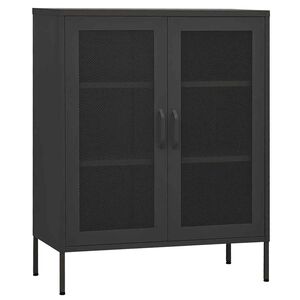 vidaXL opbevaringsskab 80x35x101,5 cm st&aring;l antracitgr&aring;
