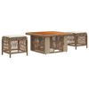 vidaXL Have Spisebordss&aelig;t 3 stk. 2-personers Beige og creme polyrattan