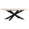 vidaXL spisebord 180 x 90 x 76 cm massivt afbleget mangotr&aelig;