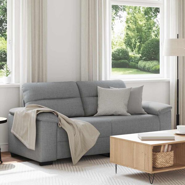 vidaXL 2-personers sofa 180x81x84 cm stof lysegr&aring;
