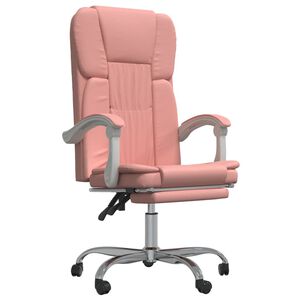 vidaXL kontorstol kunstl&aelig;der pink
