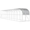 vidaXL H&oslash;nsehus Mod V&aelig;g S&oslash;lv 1000 x 200 x 215 cm Galvaniseret st&aring;l