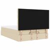 vidaXL osmannisk sengeramme med madras 140x190 cm stof cremefarvet