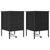 vidaXL Natskab 2 stk. Sort eg 42 x 41 x 61 cm Konstrueret tr&aelig;