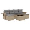 vidaXL sofas&aelig;t til haven 7 dele med hynder polyrattan beige