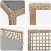 vidaXL Have Spisebordss&aelig;t 11 pcs Beige polyrattan