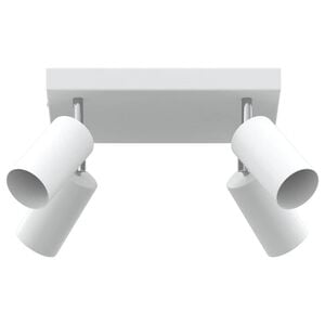 vidaXL Loftsspot med spotlights Hvid 26 x 26 x 16 cm Metal