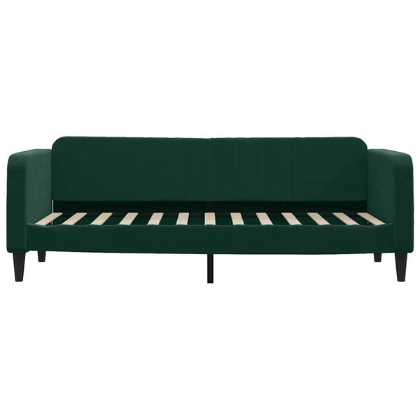 vidaXL daybed med madras 80x200 cm velour m&oslash;rkegr&oslash;n