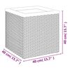 vidaXL plantekasse 40x40x40 cm polyrattan sort