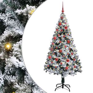 vidaXL Kunstigt juletr&aelig; med stativ Hvid 150 cm PVC og St&aring;l og Plastik