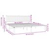 vidaXL sengeramme med sengegavl 180x200 cm metal sort