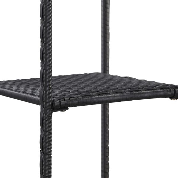 vidaXL opbevaringsreol 30x30x120 cm polyrattan sort