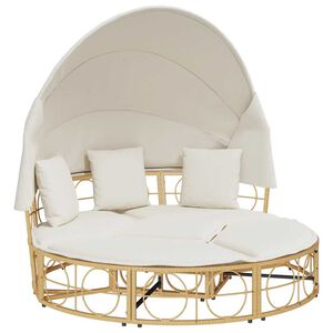 vidaXL udend&oslash;rs loungeseng med tag og hynder polyrattan
