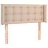 vidaXL sengegavl med kanter 83x16x78/88 cm kunstl&aelig;der cappuccino