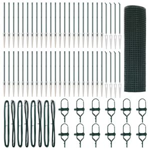 vidaXL Hegnsp&aelig;l Gr&oslash;n 100 x 0,4 m (12 x 12 mm mesh) St&aring;l og PVC