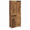 vidaXL Highboard Gammelt tr&aelig; 69,5 x 34 x 180 cm Konstrueret tr&aelig;