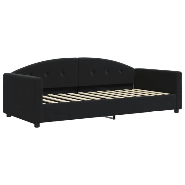 vidaXL daybed med madras 90x200 cm velour sort