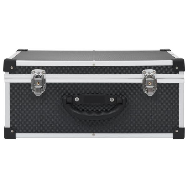 vidaXL CD-kasse til 60 CD'er aluminium ABS sort