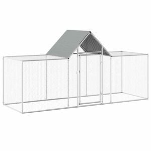 vidaXL h&oslash;nseg&aring;rd 3x1x1,5 m galvaniseret st&aring;l