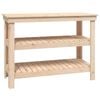 vidaXL arbejdsbord 110,5x50x80 cm massivt fyrretr&aelig;