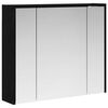 vidaXL Badev&aelig;relsesspejlskab Sort eg 73,5 x 16 x 62,5 cm