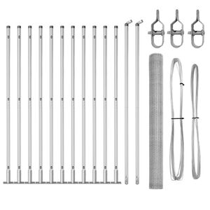 vidaXL Hegnsp&aelig;l S&oslash;lv 25 x 1,6 m (13 mm mesh) St&aring;l