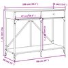 vidaXL konsolbord 100x39x78,5 cm konstrueret tr&aelig; r&oslash;get egetr&aelig;sfarve