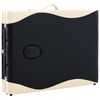 vidaXL sammenfoldeligt massagebord med tr&aelig;stel 3 zoner sort og beige