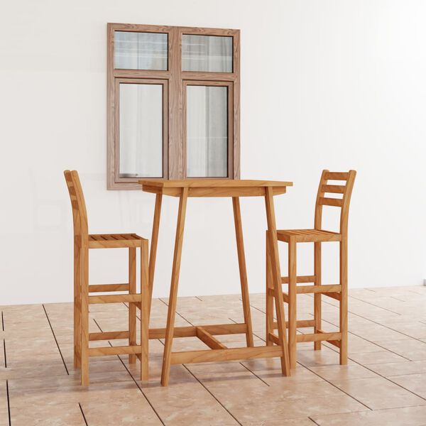 vidaXL udend&oslash;rs bars&aelig;t 3 dele massivt akacietr&aelig;