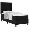 vidaXL Box spring seng med pude med hovedg&aelig;rde Sort 190 x 90 cm Stof