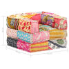 vidaXL modulpuf stof patchwork