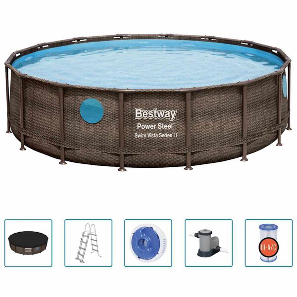 Bestway Power Steel swimmingpools&aelig;t 488x122 cm
