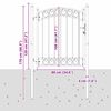 vidaXL Hegnport med l&aring;s Gr&aring; 150 x 100 cm Pulverlakeret St&aring;l