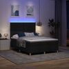 vidaXL LED Box Spring Bed med madras Sort 140 x 200 cm Stof