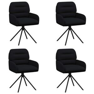 vidaXL Svingende Spisestole 4 stk. Kunstl&aelig;der Sort 59 x 59,5 x 90 cm
