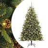 vidaXL Kunstig H&aelig;ngslet Juletr&aelig; med Kogler 300 LED'er Varm hvid Gr&oslash;n