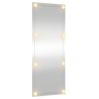 vidaXL vægspejl med LED-lys 40x100 cm rektangel glas