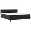 vidaXL LED Box Spring Bed med hovedg&aelig;rde Sort 180 x 200 cm Fl&oslash;jl