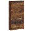 vidaXL skoskab 59x17x108 cm konstrueret tr&aelig; r&oslash;get egetr&aelig;sfarve